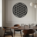 Sacred Geometry Metal Wall Art - Flower of Life Design - KAF158