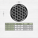 Sacred Geometry Metal Wall Art - Flower of Life Design - KAF158