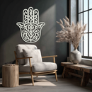 Hamsa Hand Metal Wall Art - Symbolic Protection & Spiritual Home Decor - KAF159