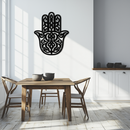 Hamsa Hand Metal Wall Art - Symbolic Protection & Spiritual Home Decor - KAF159