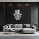 Hamsa Hand Metal Wall Art - Symbolic Protection & Spiritual Home Decor - KAF159