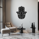 Hamsa Hand Metal Wall Art - Symbolic Protection & Spiritual Home Decor - KAF159