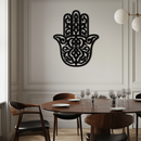 Hamsa Hand Metal Wall Art - Symbolic Protection & Spiritual Home Decor - KAF159