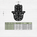 Hamsa Hand Metal Wall Art - Symbolic Protection & Spiritual Home Decor - KAF159