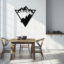 Mountain Forest Metal Wall Art - Geometric Nature Decor- KAF161