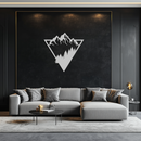 Mountain Forest Metal Wall Art - Geometric Nature Decor- KAF161