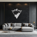 Mountain Forest Metal Wall Art - Geometric Nature Decor- KAF161
