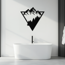 Mountain Forest Metal Wall Art - Geometric Nature Decor- KAF161