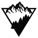 Mountain Forest Metal Wall Art - Geometric Nature Decor- KAF161