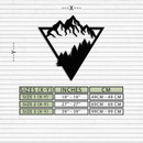 Mountain Forest Metal Wall Art - Geometric Nature Decor- KAF161