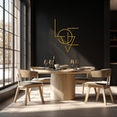 Geometric LOVE Metal Wall Art - Modern Minimalist Wall Decor- KAF162