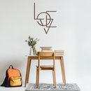 Geometric LOVE Metal Wall Art - Modern Minimalist Wall Decor- KAF162