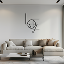 Geometric LOVE Metal Wall Art - Modern Minimalist Wall Decor- KAF162