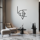 Geometric LOVE Metal Wall Art - Modern Minimalist Wall Decor- KAF162