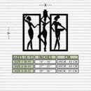 African Women Metal Wall Art - Elegant Tribal Wall Decor- KAF163