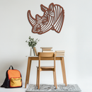 Geometric Rhino Metal Wall Art - Modern Wildlife Decor- KAF164