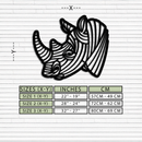 Geometric Rhino Metal Wall Art - Modern Wildlife Decor- KAF164