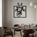Giraffe Metal Wall Art - Playful Safari Animal Decor- KAF165