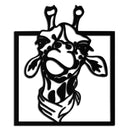 Giraffe Metal Wall Art - Playful Safari Animal Decor- KAF165