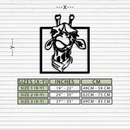 Giraffe Metal Wall Art - Playful Safari Animal Decor- KAF165