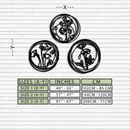 Floral Trio Metal Wall Art - Modern Botanical Circle Wall Decor- KAF168