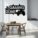 Gaming Zone Metal Wall Art - Gamer Room Decor- KAF169