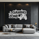 Gaming Zone Metal Wall Art - Gamer Room Decor- KAF169