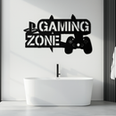 Gaming Zone Metal Wall Art - Gamer Room Decor- KAF169