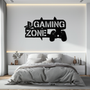 Gaming Zone Metal Wall Art - Gamer Room Decor- KAF169