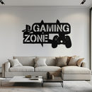 Gaming Zone Metal Wall Art - Gamer Room Decor- KAF169