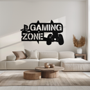 Gaming Zone Metal Wall Art - Gamer Room Decor- KAF169