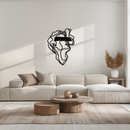 Blindfolded Men Metal Wall Art - Abstract Minimalist Line Art Decor- KAF170