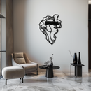 Blindfolded Men Metal Wall Art - Abstract Minimalist Line Art Decor- KAF170