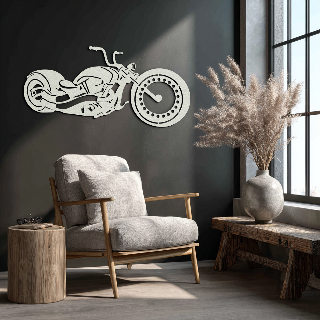 Motorcycle Metal Wall Art - Biker Decor for Garage & Man Cave- KAF172, photo 11 of 14