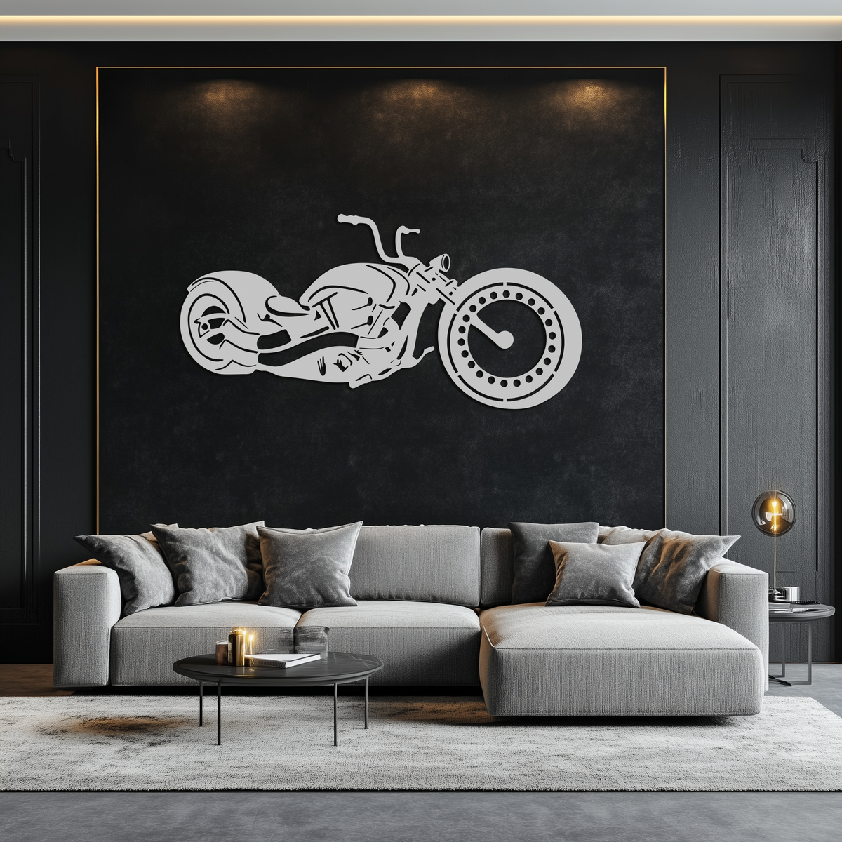 Motorcycle Metal Wall Art - Biker Decor for Garage & Man Cave- KAF172, photo 9 of 14