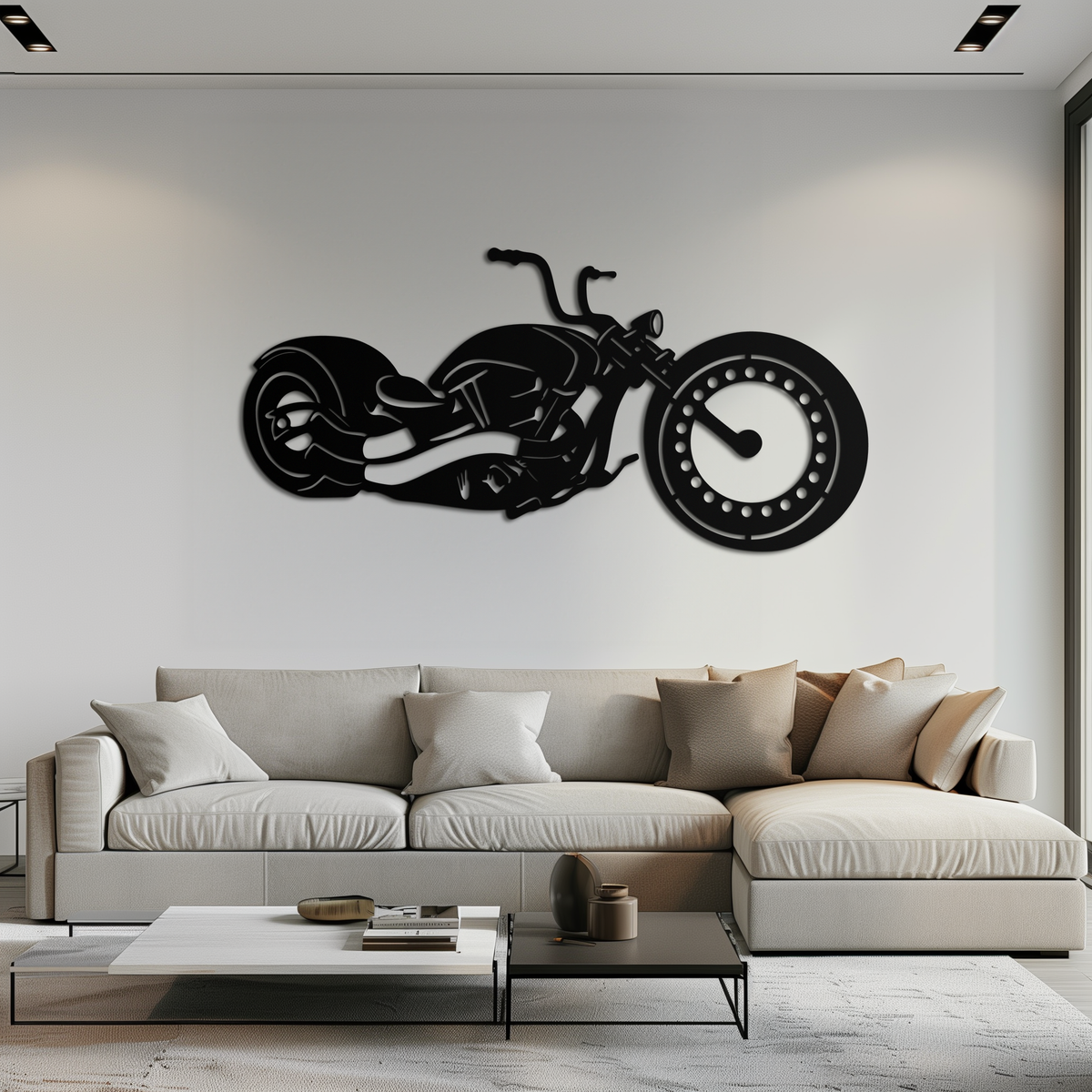 Motorcycle Metal Wall Art - Biker Decor for Garage & Man Cave- KAF172, photo 4 of 14