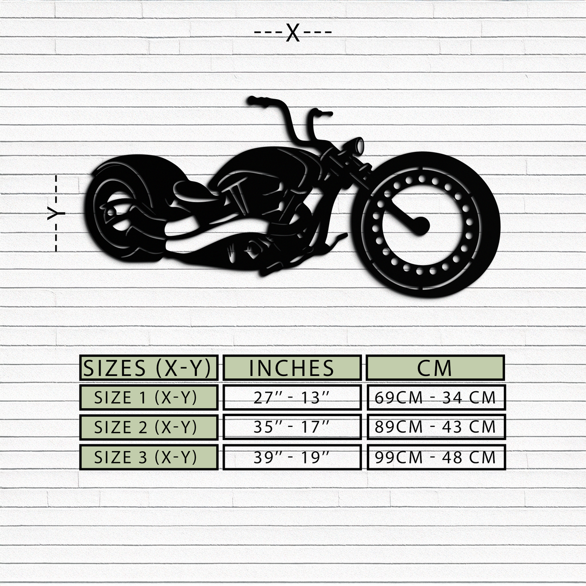 Motorcycle Metal Wall Art - Biker Decor for Garage & Man Cave- KAF172, photo 13 of 14