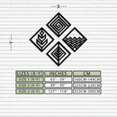 Four Elements Metal Wall Art - Modern Geometric Nature Decor- KAF173