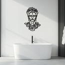 Frida Kahlo Metal Wall Art - Geometric Floral Portrait- KAF174