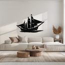 Pirate Ship Metal Wall Art - Nautical Decor for Home & Office- KAF175