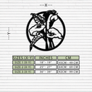 Floral Elegance Metal Wall Art - Modern Circular Flower Decor- KAF177