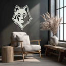 Wolf Metal Wall Art - Geometric Wolf Head Wall Decor- KAF178