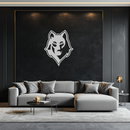 Wolf Metal Wall Art - Geometric Wolf Head Wall Decor- KAF178