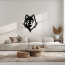 Wolf Metal Wall Art - Geometric Wolf Head Wall Decor- KAF178
