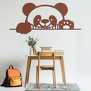 Panda Metal Wall Art - Cute Geometric Panda Decor- KAF181