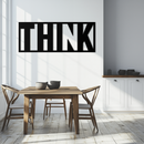 THINK" Metal Wall Art - Minimalist Inspirational Decor- KAF184
