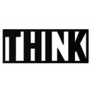 THINK" Metal Wall Art - Minimalist Inspirational Decor- KAF184