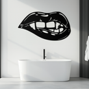 Geometric Lips Metal Wall Art - Bold & Modern Statement Piece- KAF186