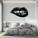 Geometric Lips Metal Wall Art - Bold & Modern Statement Piece- KAF186