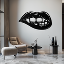 Geometric Lips Metal Wall Art - Bold & Modern Statement Piece- KAF186